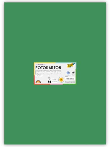 Fotokarton 10 Bogen, 300 g/qm, 50x70 cm (Moosgrün)