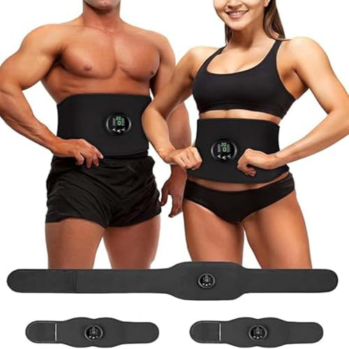 LUCKKY Apeborn Next Gen Ultra Muscle Fitness AB Belt, Bauchmuskeltrainer EMS Trainingsgerat, Verstellbarer Toning-Gürtel, Bauchtrainer, 12 Modi und 19 Intensitäten, Ganzkörper Muskeltrainer