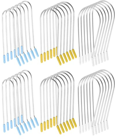 ELAYARD Pinces de Rechange pour Bigoudis Chauffants 48 Pièces Acier Inoxydable Clips Métalliques 1,9 Cm, 2,54 Cm, 3,81 Cm pour Coiffage Facile Cheveux Bouclés Accessoires Électriques