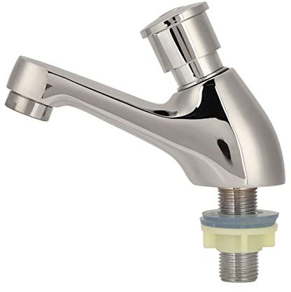 Jenngaoo Grifo Temporizador Monomando para Lavabo, Funcion Retardo Automatico Cierre Material Latón Cromado para Cocina Baño Hotel