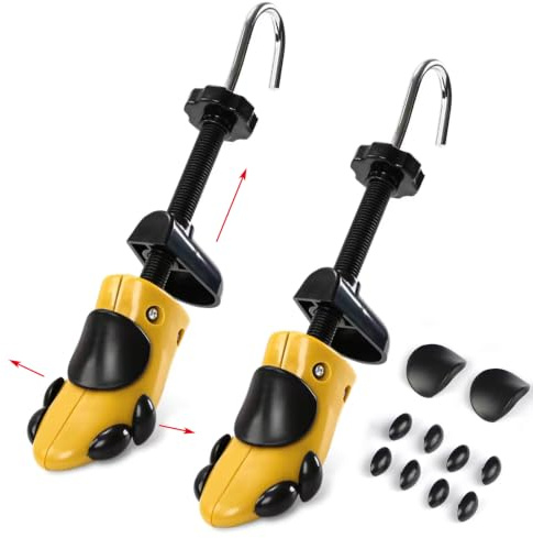 FDKene 1 Par Hormas para Zapatos 4 Vías, Ensanchador Ajustable en Longitud y Anchura con Almohadillas, para Mujer, Ideal para Botas, Zapatos Deportivos, de Cuero y con Tacón 35-41