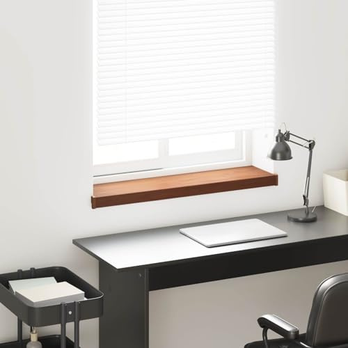 LoogCape Rebord de fenêtre en PVC effet bois marron - 100 x 20 x 4,5 cm - Durable - Imperméable - Pour l'intérieur et l'extérieur - Montage facile - Facile d'entretien - Polyvalent - Convient pour le