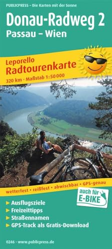 Publicpress Leporello Radtourenkarte Donau-Radweg 2, Passau, Wien 1:50.000: Leporello Radtourenkarte mit Ausflugszielen, Einkehr- & Freizeittipps, ... 1:50000 (Leporello Radtourenkarte: LEP-RK)