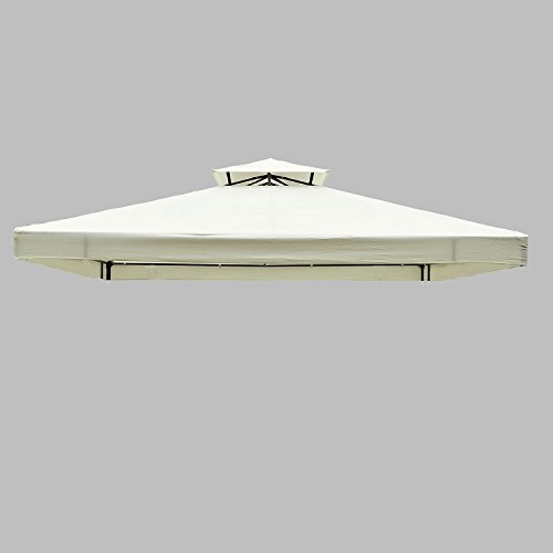 Outsunny 3 x 4m Gazebo Replacement Canopy Roof Top 2 Tier Pavilion Cover Outdoor Patio Spare Part