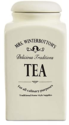 BUTLERS Teedose 1,3 l -MRS. WINTERBOTTOM'S- Keramikdose mit Deckel im Landhausstil, Vintage Deko, Küchenzubehör für Küchenorganisation und Aufbewahrung von losem Tee und Teebeuteln