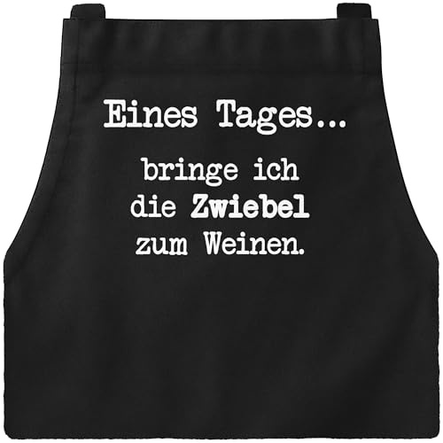 MoonWorks® Grill-Schürze Kochschürze für Männer mit Spruch Eines Tages bringe ich die Zwiebel zum Weinen