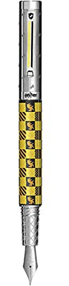 Montegrappa Harry Potter Hufflepuff Füllfederhalter aus Edelstahl, mit Hufflepuff Logo, in der Farbe Gelb, Federstärke: M, Maße: 14.1 x 1.48 cm, 60 g, ISHPR3HP