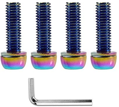 DAZISEN Fahrrad Schrauben - 5 PCS Rostbeständigkeit MTB Road Mountainbike Schrauben, M6*19