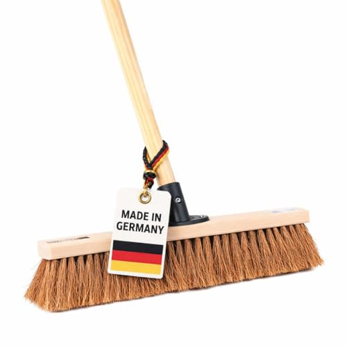 Besen Kokos Borsten 40cm Breit mit Stiel Besenstiel 160cm Lang Kokosbesen