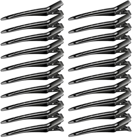 Crocodile Clips, schwarze Haarclips 24 Stück, Pin Curl Clip, für Styling Dicke Schnitt, Erweiterungen, DIY-Zubehör, Färbung Friseur, Frauen, Männer (3,50 Zoll), 1