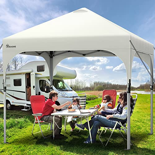 YITAHOME Gazebo pop-up istantaneo resistente, impermeabile, pieghevole, da giardino, campeggio, feste, con borsa a rullo, per patio, mercati, spiaggia, 2,5 x 2,5 m