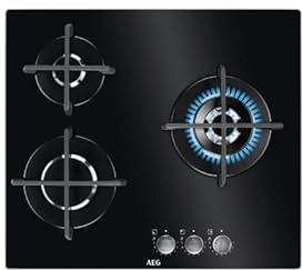 Placa Gas AEG HKB63320NB 3f Cristal Negro