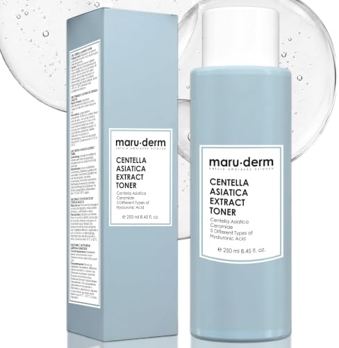 Maruderm Centella Asiatica Extract Tónico facial | Hidratante, Ácido Hialurónico, Pantenol Calmante, Ceramida Boost, Libre de crueldad animal, Vegano | 250 ml