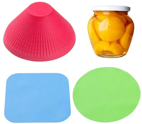 Lambo Rubber Jar Opener Tongs 3pcs Non Slip Jar Opener Rubber Clamp Kitchen Gadget Multifunctional Bottle Lid Opener for Elderly Women Hands