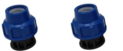 PP Fitting Endstück 20mm Blau PN16 Klemmfitting Endkappe DVGW Wasserleitung Endstücke 2 Stück