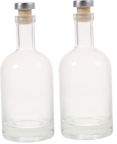 BRIGHTFUFU 2st Bierflaschen Aus Glas Weinflasche Aus Glas Klarer Behälter Flaschen Für Getränkebehälter Dekanter Für Alkohole Rum Dekanter Gin Dekanter Leer Spirituosen Anzug Aus Glas Reisen