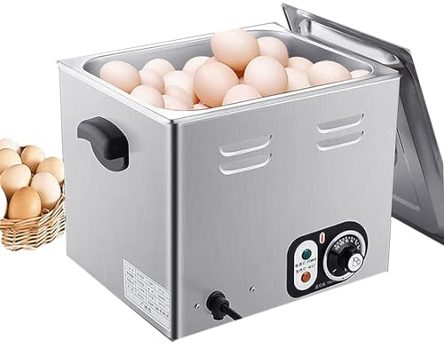 Vaporizador de huevos de 2600 W,hervidor de huevos comercial de gran capacidad de 45/60 piezas con temporizador,cocina de huevos de aguas termales,rango de control de temperatura 30~110°C,A
