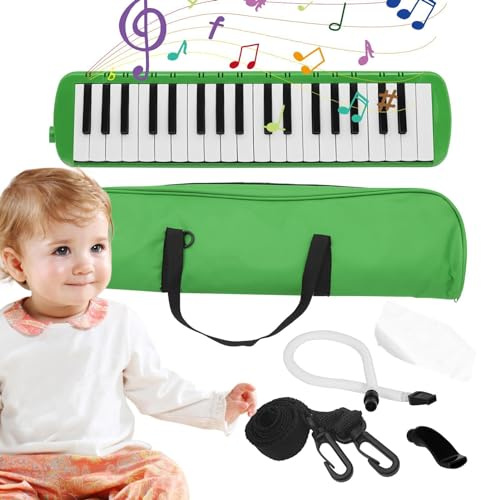 Melodica Kit 37 Tasten, Melodica Musikinstrument 37 Tasten | Air Piano Keyboard Musikinstrument - Tragbare Mundharmonika für Musikinstrumente mit lustigem Schlag | Keyboard Musikinstrument - Tragbare Mundharmonika für Musikinstrumente mit lustigem