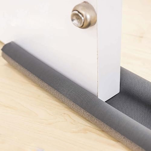COYOUCO 1 Pcs Door Draft Stopper, Door Sweep Weather Stripping, Door Soundproofing, Under Door Gap Filler, 93Cm Length,Brown
