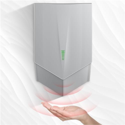 YJKKZQLB Asciugamani Elettrico Automatico, Asciugamani Commerciale, Asciugamani Automatico a induzione, Asciugamani ad Alta velocità con Filtro HEPA, per Cucina, Bagno e Toilette