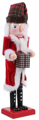 OKUMEYR Schiaccianoci Forma Di Decorazione Natalizia Statuetta Di Legno Di Babbo Natale Ornamento Natalizio Figura Di Schiaccianoci Da Tavolo Per Feste