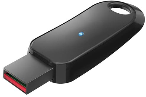 SIMPLETEK - USB 2.0 Flash Drive 64GB - Key Ring Flash Drive with Encryption | Plug and Play | (DCZ62-064G-G35) (Refurbished)