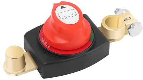 Desconectador Bateria Coche 12-48V Cortacorrientes, Interruptor ON-OFF, para Vehículos y Barcos Camper