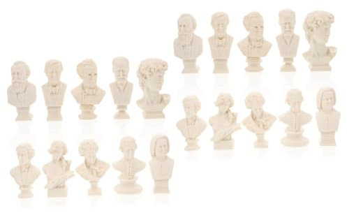 Artibetter 2 Set Di Immagine Del Gesso Scultura Di Figura Busto Statua Disegno Di Figurina Di Schizzo Pratico Di Schizzo Figura in Gesso Malta Bianca 10 Pezzi*2
