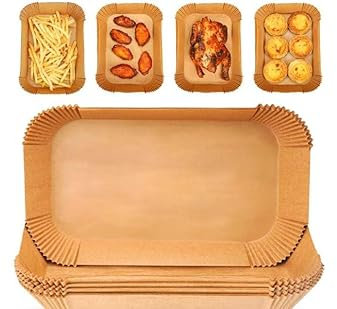 120Pcs Air Fryer Liners for Ninja Dual, Disposable Airfryer Parchment Paper Liners Accessories Compatible with Ninja AF300UK AF400UK SL400UK AF500UK, Other Dual Zone Air Fryer