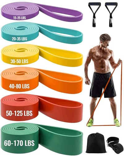 Élastique Musculation Zumhigh - Ensemble de 3 Bandes de Résistance avec Ancrage de Porte pour Entraînement Pilates, Yoga, Stretching, Rééducation Physique et Élastique Musculation Traction