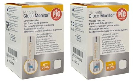 PIC Strisce Test Glicemia per Pic Safe Gluco Monitor 100 Pezzi