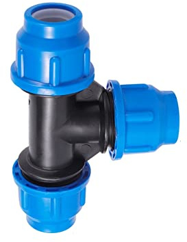 Pvc ball valve,Valve Fitting, 20/25/32/40/50mm PVC PE Tube Tap Water Splitter Plastic Quick Valve Connector Garden Agriculture Irrigation Pipe Fittings(Tee,50mm)