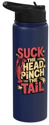 Suck The Head Pinch The Tail Stainless Steel Insulated Water Bottle