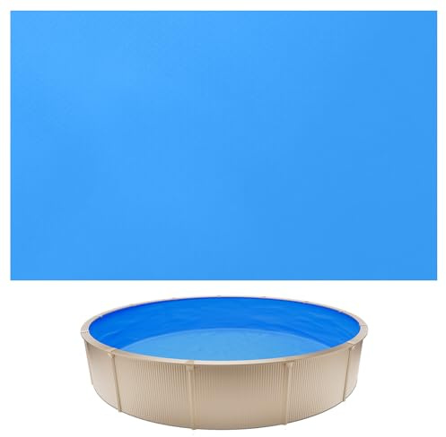 VEVOR Liner per Piscine Rotonde da 360 cm, Altezza Parete 90 cm, Rivestimento Interno in Vinile Spesso per Piscina Fuori Terra con Bordo Sovrapposto, di Facile Installazione, con Toppe di Riparazione