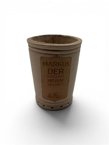 Inetbot Personalisierter Würfelbecher aus Leder, Gravierter Würfelbecher mit Namen, Individuelles Geschenk für Spieleabende.