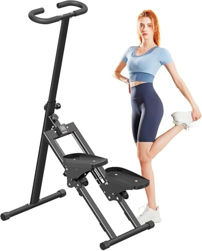 Salita per scale per casa, pieghevole, grande pedale, macchina da arrampicata verticale per allenamento di tutto il corpo, stepper per allenamento a casa con capacità di carico di 110 kg