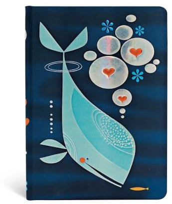 Paperblanks Diari a Copertina Rigida La Balena e il suo Amico | Righe | Midi (120 × 170 mm)