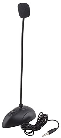 BJTYHT microfono Microfono regolabile Plastic Telefono cablato BASE Desktop Microfono Microfono Mobile Phone Karaoke Gaming Meeting Mic for PC Desktop.