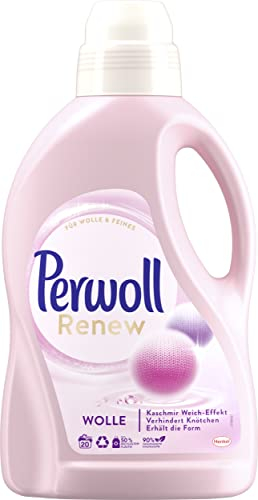 Perwoll Renew - Detergente líquido para lana (20 lavados), detergente suave para lana, cachemira y seda, suaviza las fibras y evita los bolitas