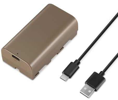 NEEWER NP-F550 3500mAh Replacement Battery, 2.9Hrs Full Charge Time with USB Type C Port/Cable, Rechargeable Camera Camcorder Video Light Monitor Battery for Sony NP-F550 F750 F950 F970