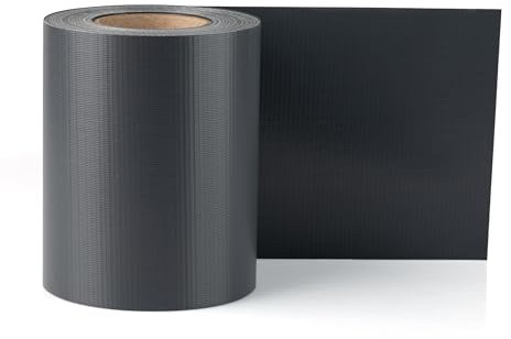 Electronicx PVC Sichtschutzstreifen für Gartenzaun - Anthrazitgrau (RAL 7016), 140m (4 x 35m) x 19cm, Hochwertige 450g/m² UV-beständige Sichtschutzmatten, Außenbereich Sichtschutz mit 80 Clips