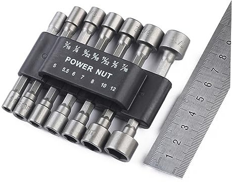 Homoyoyo 14stücke Stecknussadapter Für Schlagschrauber Bit Set Mit Innensechskant-hülse Aus Chrom-vanadium-stahl Passend Für Bohrmaschinen