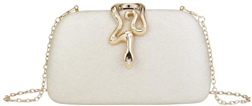 Gelory Evening Bag - Small Clutch Purses for Women Wedding - Women's Evening Handbags Formal Crossbody Evening Clutch-#01 White
