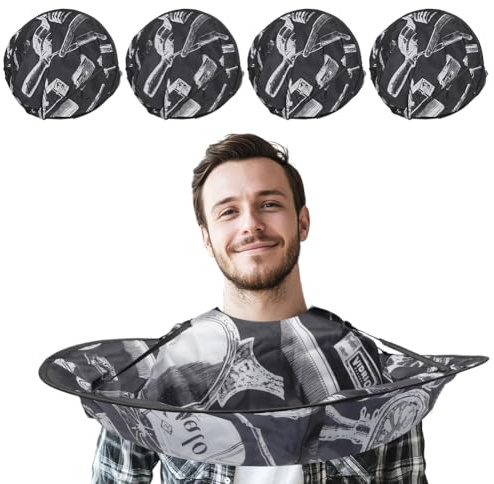 Peelanmall frisörkappa med lås, hårklippningscape paraply, svart frisörtillbehör för vikbar, justerbar hårklippningskappa, kappa frisör för hårstyling, snitt, salong