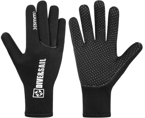 mophrati Dive SAIL Tauchhandschuhe 5 mm Warmer Schnorchel-Neoprenhandschuh kältebeständiges, kratzfestes Unterwasser-Thermozubehör