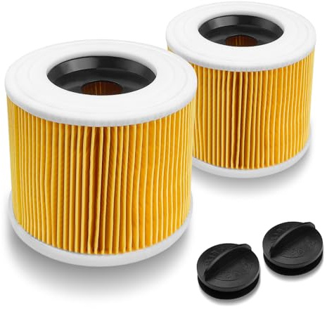 Lahnaokfis Set di 2 Filtro a Cartuccia di Ricambio, Cartucce Filtranti per Kärcher WD3 Premium, WD2, WD3, WD3P, MV2, MV3, Filtro di Ricambio per Aspirapolvere Kärcher 6.414-552.0/64145520