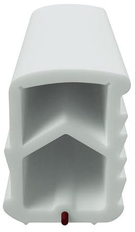 DIWARO® Stahlzargen-Dichtung SZ001 | weiß oder grau | 5 lfm für Haus- und Innentüren. Zum Schallschutz und abdichten der Tür. Bestehend aus TPE (Thermoplastischen Elastomer) (weiß)