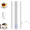 Portable Travel Kettle, 400ML Small Electric 3 in 1 Heating Cup, Fast Boil and Auto Shut Off Mug Tea, Coffee, Baby Milk, Stainless Steel Kettle (WHITE)