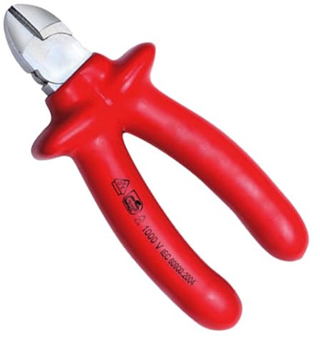 WEDO - Alicates de corte diagonal aislados, cortadores de alambre de 6 pulgadas, alicates de corte VDE de 1000 V, acero CR-V, asas de inmersión antideslizantes, longitud de 150 mm, forjado, dureza de