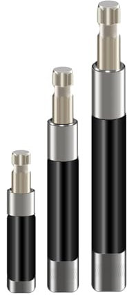 HOHXEN 3 PZ 1/4 Pollice Esagonale Portapunte Estensione, Portainserti Magnetico, Cambio Rapido Cacciavite Asta di Collegamento Manicotto Adattatore per Viti, Dadi, Trapano -80mm/120mm/140mm Lunghezza